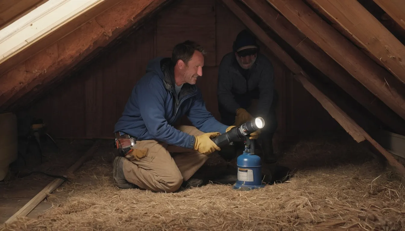 A friendly local provider inspecting the attic of an older home in New Lenox